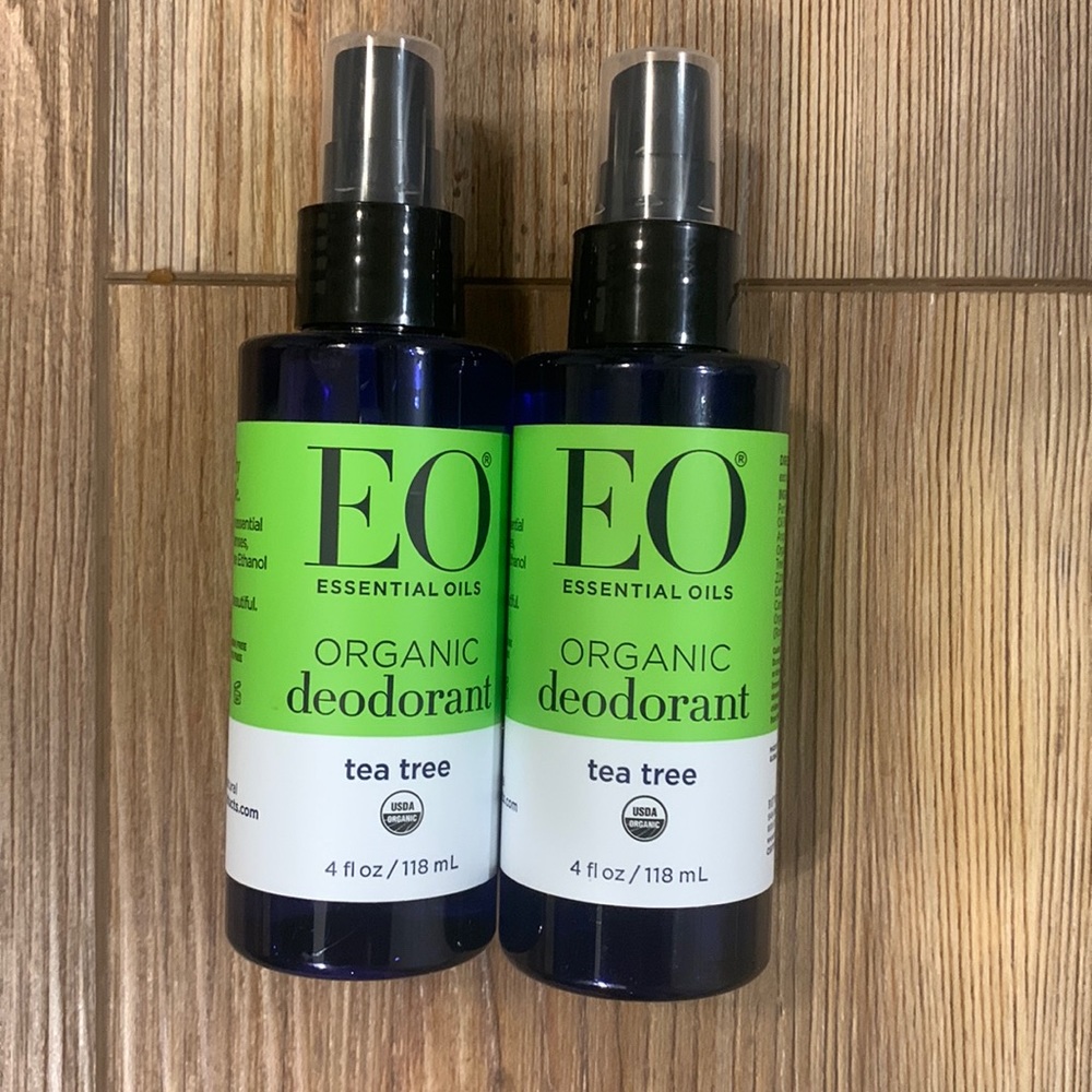 EO all natural Tea Tree Deodorant 2 pack 4oz each bottle